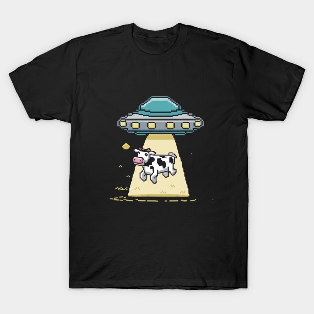 8 Bit Alien Abduction T-Shirt by AnimeVision